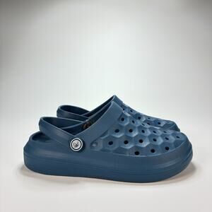 Joybees Unisex Modern Clog Slides Teal Blue Movable Backstrap Clogs Women Size 5